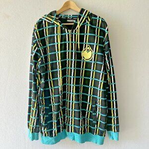 Vtg Nomis Zip Up Hoodie Jacket Men’s XLT Plaid Fleece Snowboarding Ski Y2K